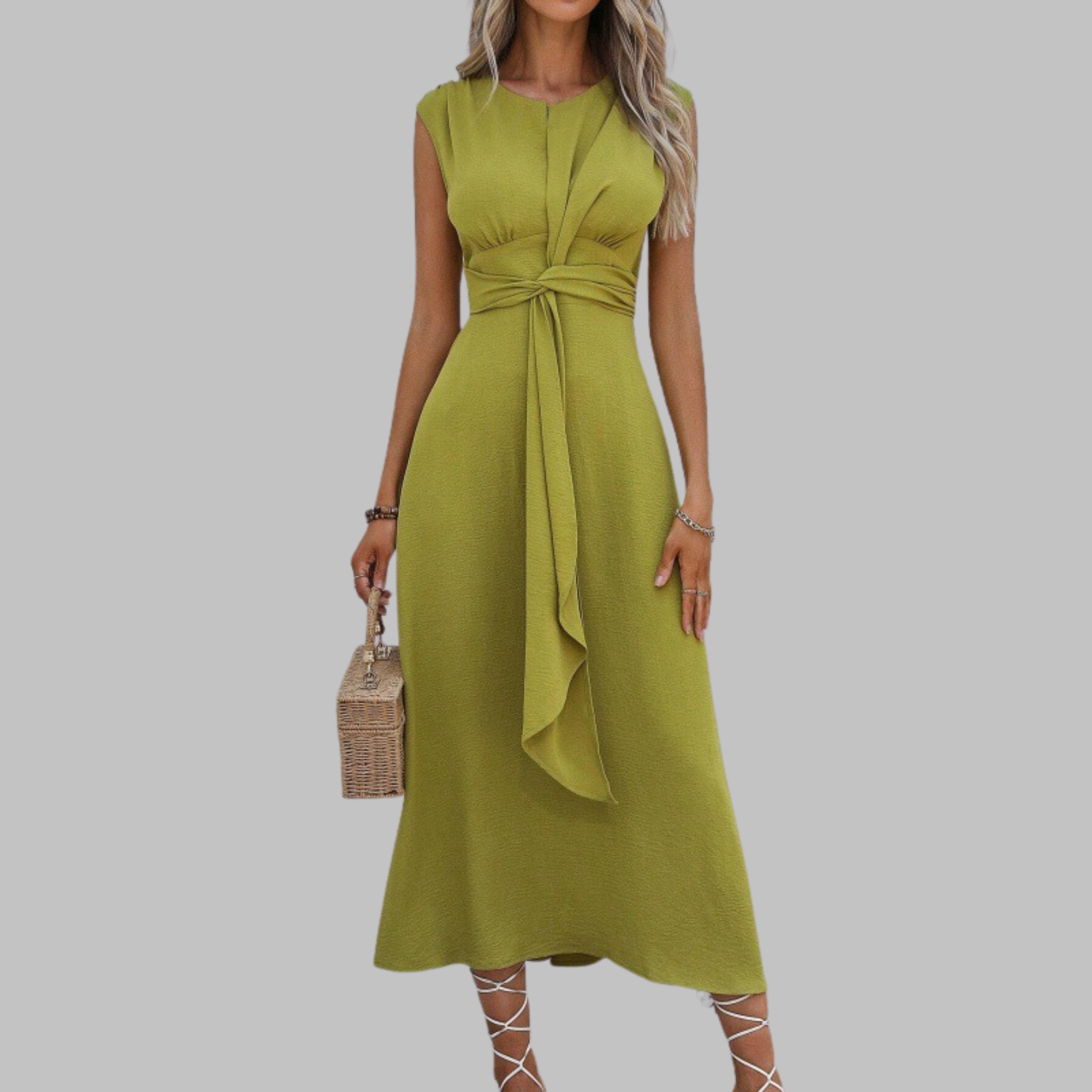 Antonia™ - Elegant Sleeveless Round Neck Maxi Dress