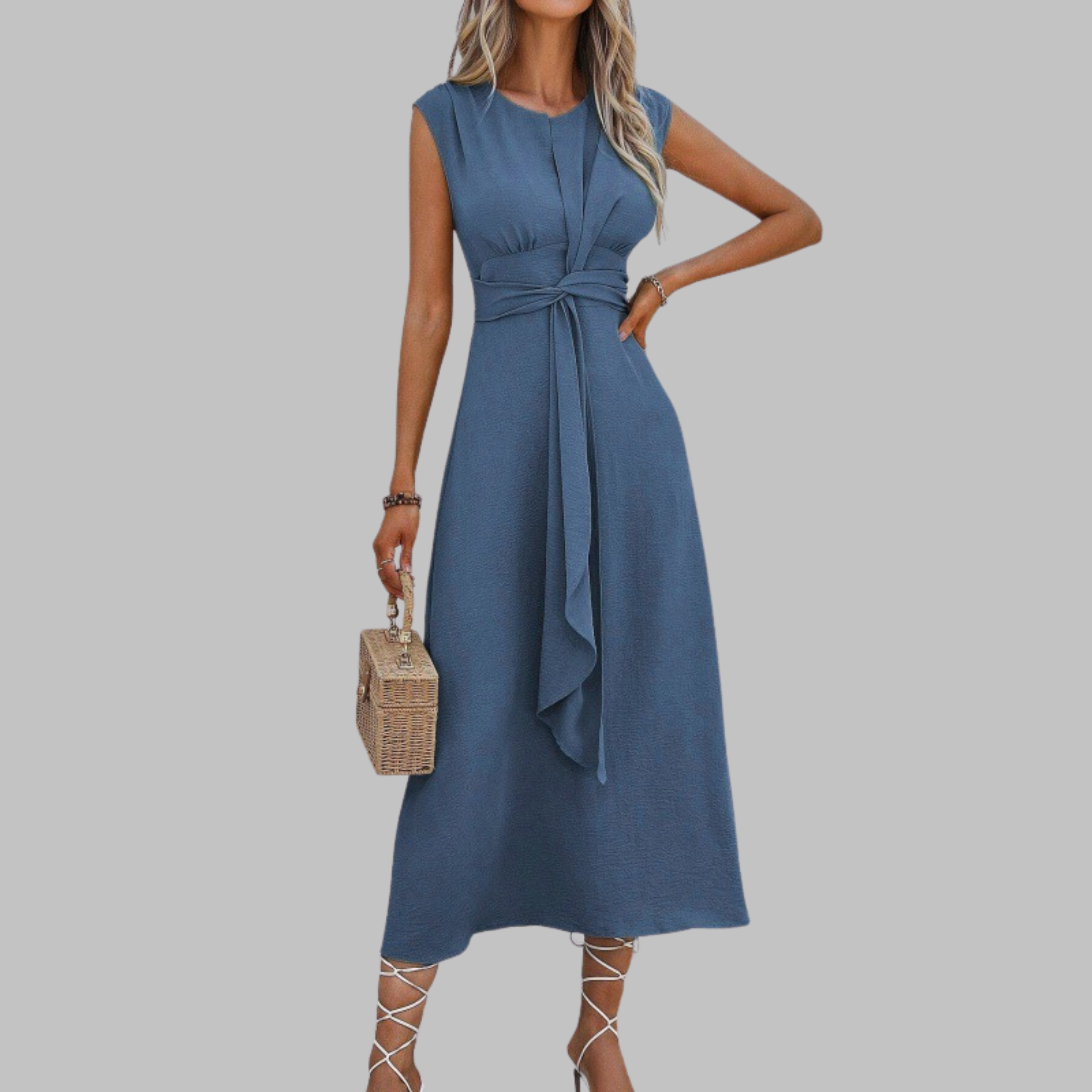 Antonia™ - Elegant Sleeveless Round Neck Maxi Dress