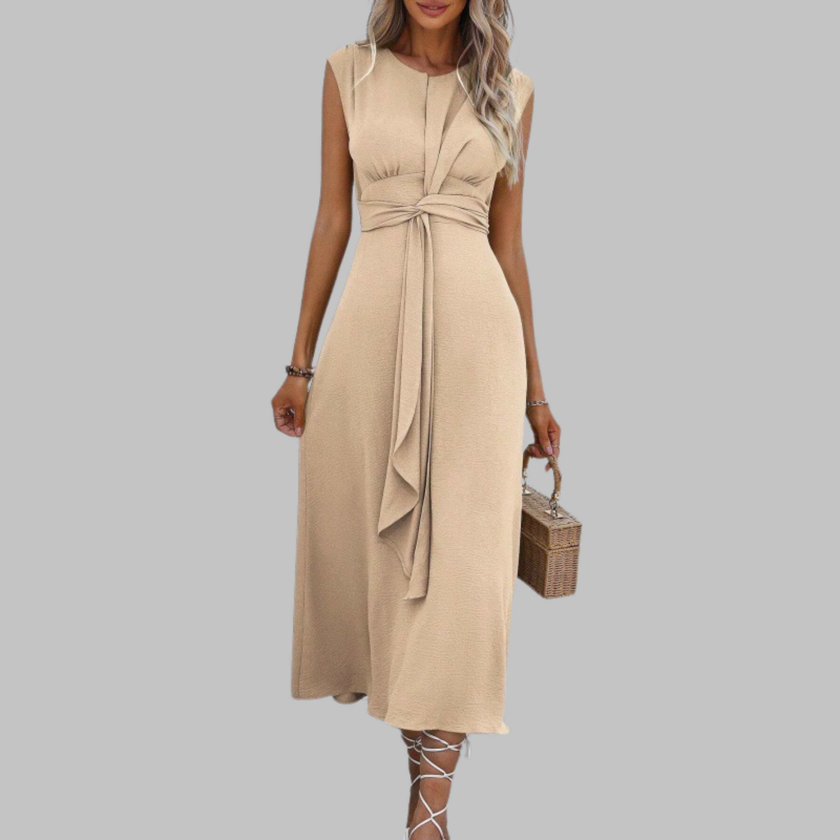 Antonia™ - Elegant Sleeveless Round Neck Maxi Dress
