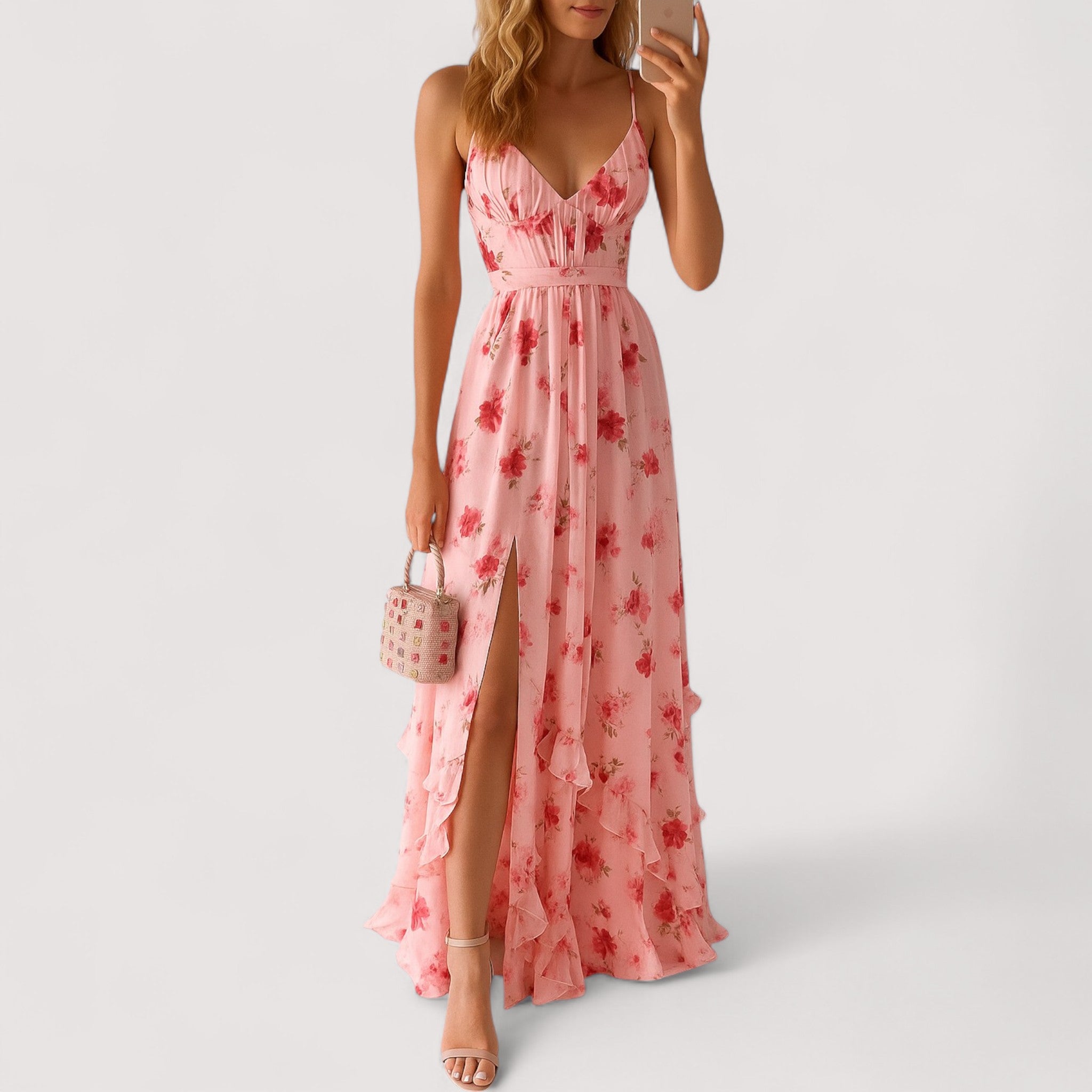 Elva™ | Schlankmachendes Schlitzkleid